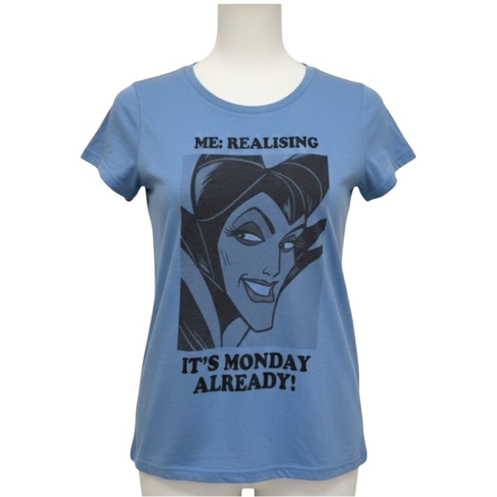 Disney Villains Maleficent Blue Short Sleeve Graphic T Shirt Size Small